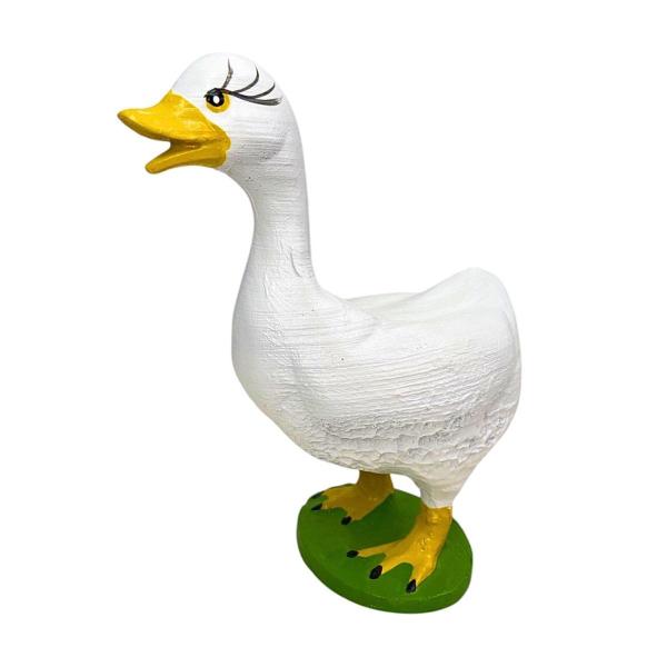 Imagem de Pato Patinho em Resina Decoração de Jardim escultura 14,5 cm