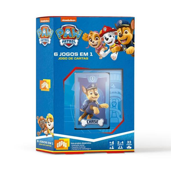 Patrulha Canina - 6 Jogos em 1 - Copag Imagem de Patrulha Canina - 6 Jogos em 1 - Copag