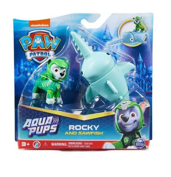 Imagem de Patrulha Canina - Boneco Rocky com Peixe Serra - Aqua Pups -  SUNNY