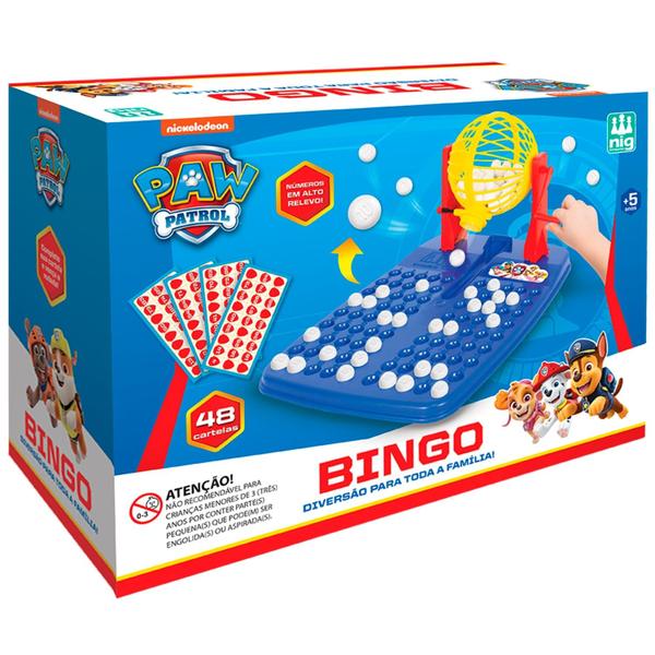 Imagem de Patrulha Canina Jogo De Bingo Infantil Com 48 Cartelas Paw Patrol Nig Brinquedos