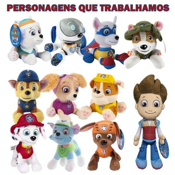 Patrulha Canina Pelúcia Kit 2 Ryder Rubble 20cm Paw Patrol - Manú Presentes Imagem de Patrulha Canina Pelúcia Kit 2 Ryder Rubble 20cm Paw Patrol