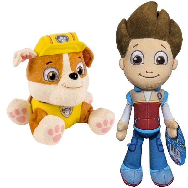 Patrulha Canina Pelúcia Kit 2 Ryder Rubble 20cm Paw Patrol - Manú Presentes Imagem de Patrulha Canina Pelúcia Kit 2 Ryder Rubble 20cm Paw Patrol
