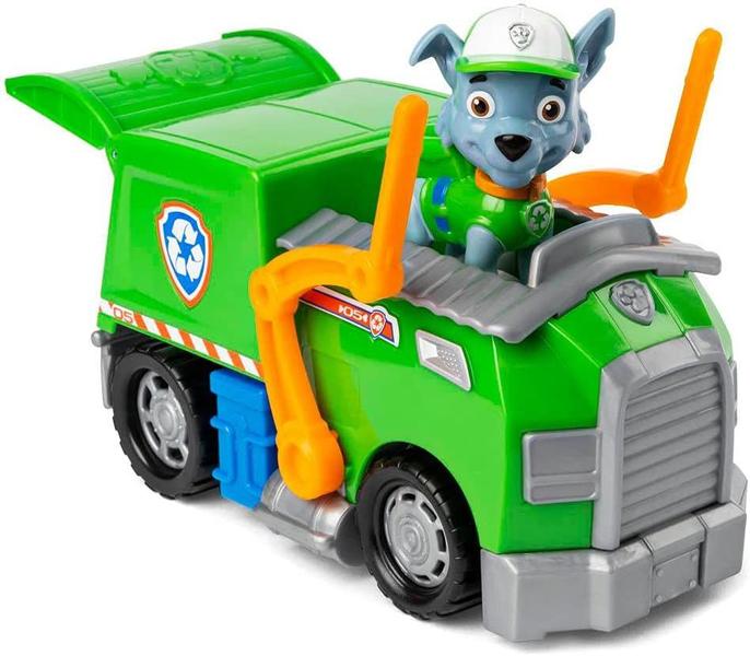 Patrulha Canina Veiculo e Figura Rocky Recycle Truck Sunny Imagem de Patrulha Canina Veiculo e Figura Rocky Recycle Truck Sunny