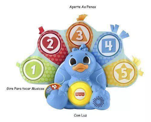 Imagem de Pavao Penas Coloridas Fisher-Price Linkimals HNN77 Mattel