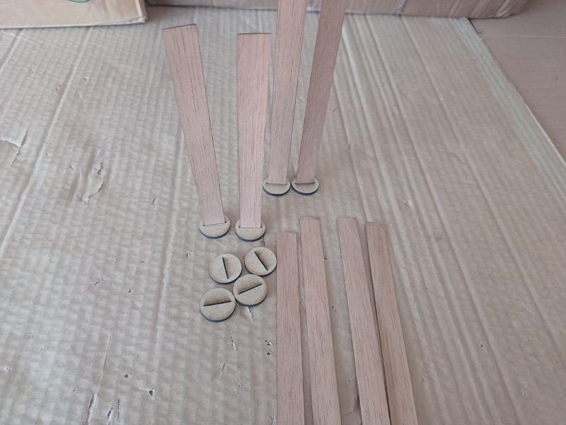 Imagem de pavio de madeira 16cm com sustentador de madeira 20 unidades