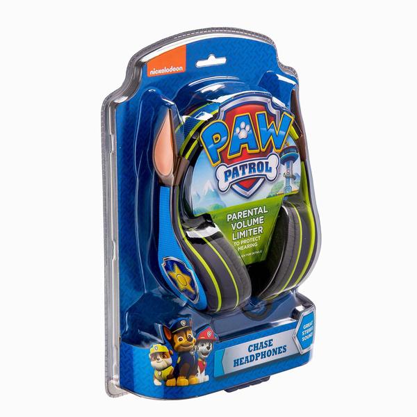 Imagem de Paw Patrol Chase Fones de ouvido para crianças com recurso de limitação de volume incorporado para ouvir seguro para crianças