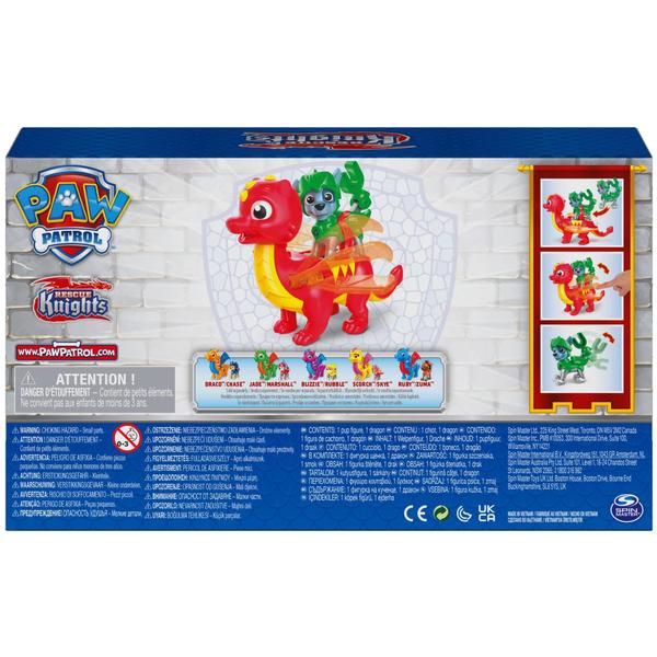 Imagem de Paw Patrol, Rescue Knights Rocky e Dragon Flame Action Figures Set, Brinquedos Infantis para Maiores de 3 anos ou mais