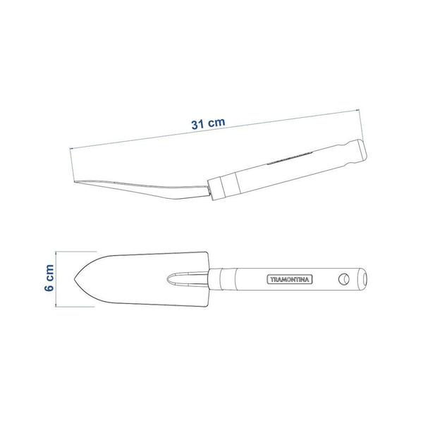 Imagem de Pazinha Estreita para Jardinagem Tramontina com Cabo de Madeira