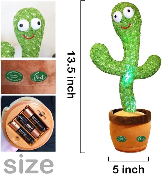 Imagem de Pbooo de brinquedo Dancing Talking Cactus com volume ajustável