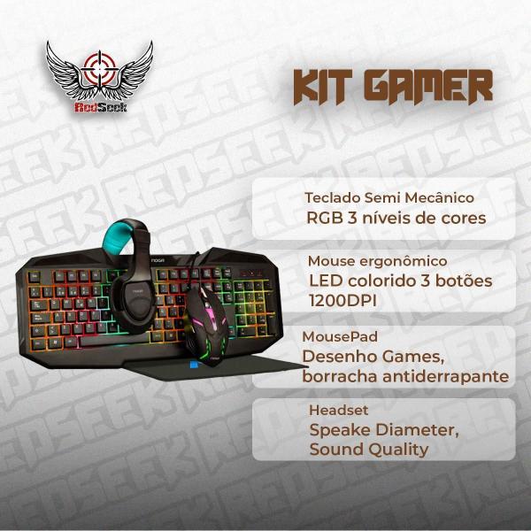 Imagem de Pc Completo Gamer Barato I7 Ssd/Monitor 21+Cadeira+Kit