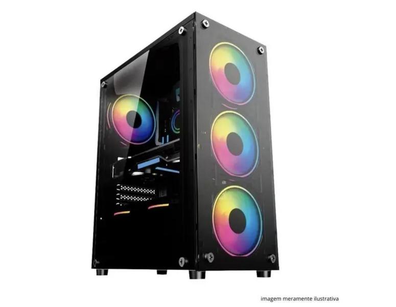 PC Completo i7 16GB, SSD 1TB, RX 580 8GB, Kit gamer, Monitor 21,5 Windows 10 PRO - Clique PC