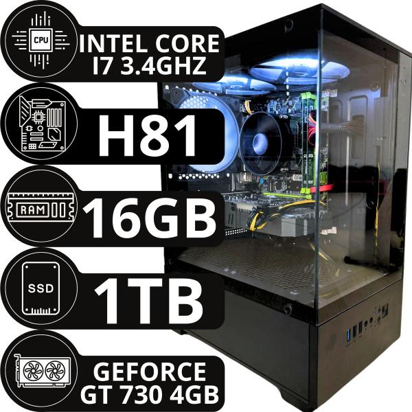 Pc Computador Gamer I7 4770 16gb Ssd 1tb Placa De Video Geforce