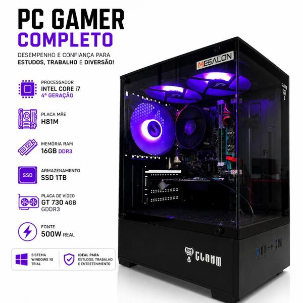 Pc Computador Gamer I7 4770 16gb Ssd 1tb Placa De Video Geforce