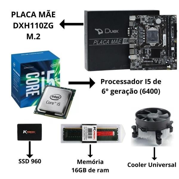 Imagem de Pc Computador Intel I5 16Gb Ddr4 960 Ssd 6 Geração Win10 Pro