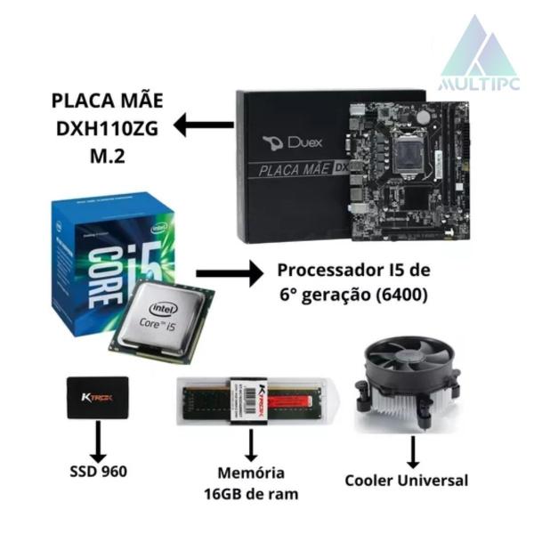 Imagem de Pc Computador Intel I5 16GB DDR4 960 SSD 6Geração Win10 Pro