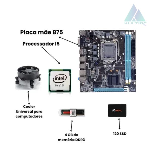 Imagem de Pc Computador Intel I5 2400S 4GB DDR 3 RAM 120 SSD Win10 Pro