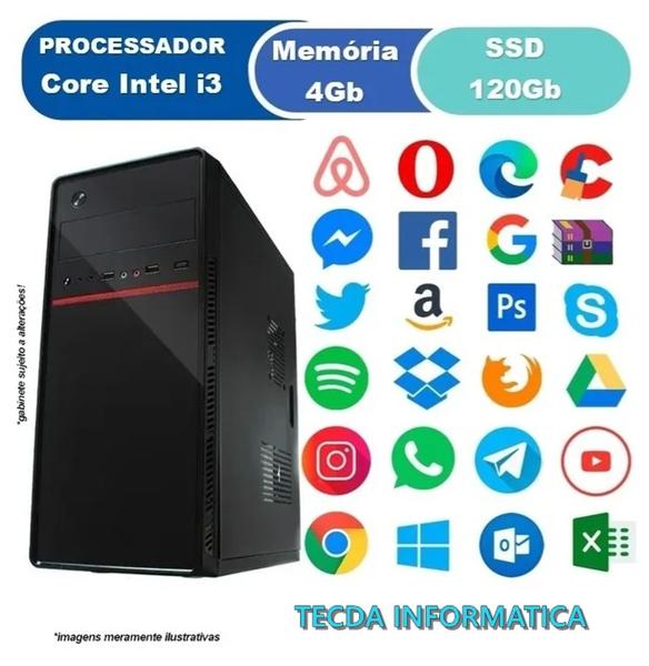 Imagem de Pc cpu core i3 4 gb de memoria ssd 120gb