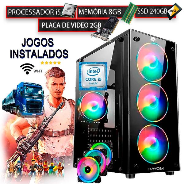 Imagem de Pc Cpu Gamer Core I5 3.6ghz 8gb Ssd 240gb 500wts Nvidia 2GB