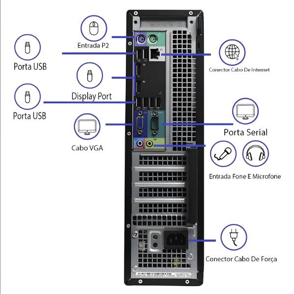 Imagem de Pc Dell Optiplex 990 I5 2ªger 8gb Ssd 240gb Hdd 500gb Wifi