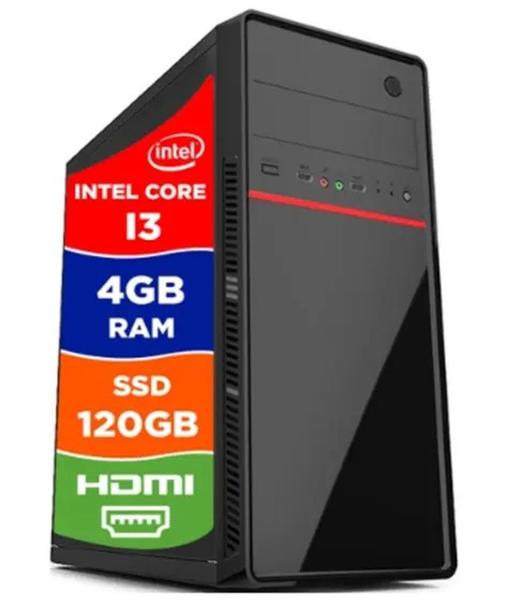 Imagem de Pc Desktop Computador CPU Intel Core I3 / 4GB Memória RAM / Ssd 120GB / Windows 10