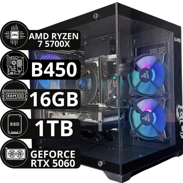 極美品 爆速ゲーミングPC Ryzen RX5700 メモリ16G SSD512G HDD1TB Windows11 0217 Pc Gamer Amd Ryzen 7 5700x 16gb Rtx 5060 8gb Ssd Nvme 1tb - PC