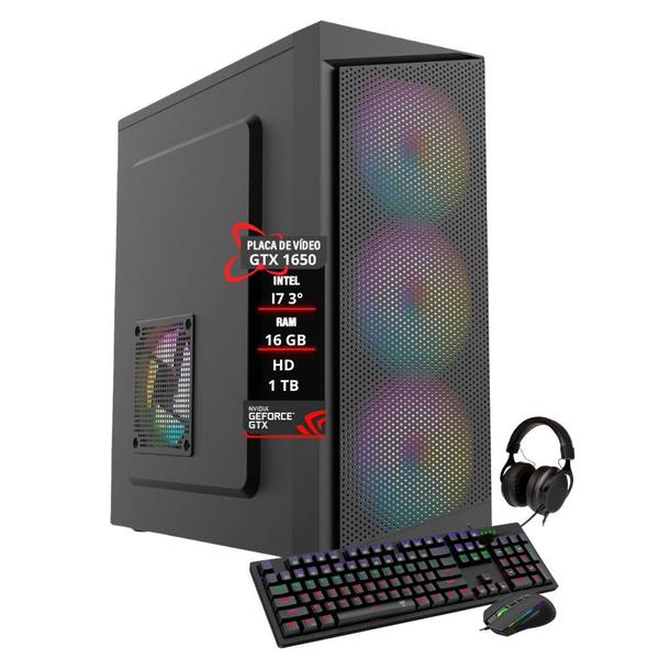 Imagem de Pc Gamer Bravus Core i7 GTX 1650 16gb Hd 1tb SSD 120gb