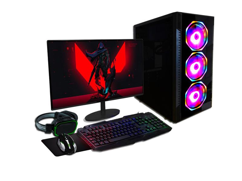 Imagem de PC Gamer Completo Fácil AMD Ryzen 3 PRO 4350G 3.8GHZ 8GB DDR4 GTX 1050TI 4GB SSD 960GB 500w Monitor 19'' Kit Gamer