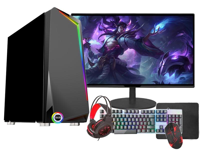 Imagem de Pc Gamer Completo Fácil Intel i5 3ª Geração 16GB GT 420 4GB SSD 240GB Monitor 19"- Kit Gamer Teclado Mouse Headset