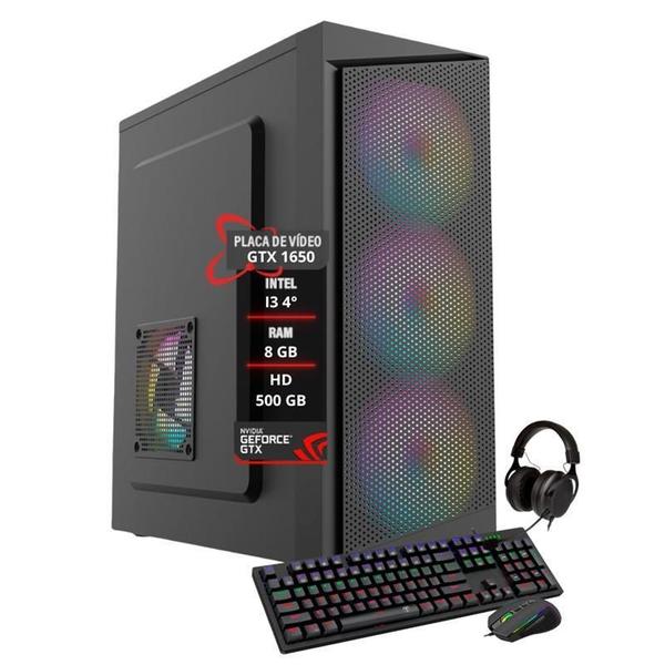 Imagem de Pc Gamer Completo I5 Gtx 1650 8Gb Ram Hd 1Tb Ssd 120Gb