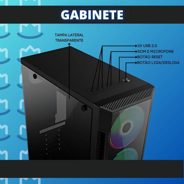 Imagem de Pc Gamer Completo Intel I5 16gb Ssd 480gb Com Monitor