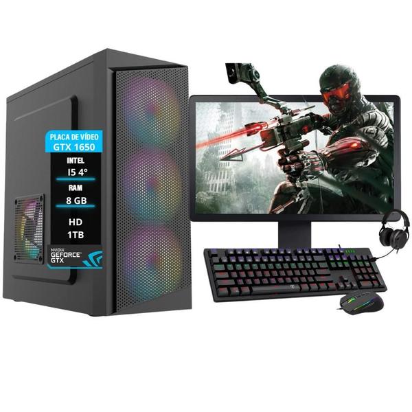 Pc Gamer Completo Intel I5 4º Ger Gtx 1650 8Gb Hd 1Tb - Amorim Tech Imagem de Pc Gamer Completo Intel I5 4º Ger Gtx 1650 8Gb Hd 1Tb