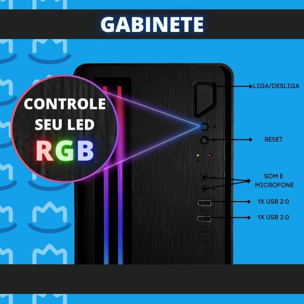 Imagem de Pc Gamer Completo Intel I5 8gb Ssd 480gb Com Monitor