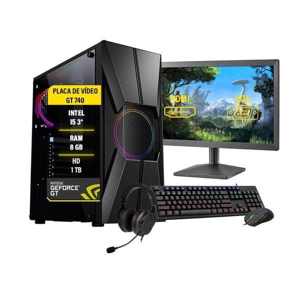 Pc Gamer Completo Maximus I5 GT 740 Ram 8GB Hd 1Tb - AMORIM SHOP