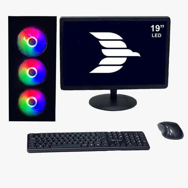 Imagem de Pc Gamer Completo Ryzen 5 5600g Ssd 480gb 16gb Monitor 19