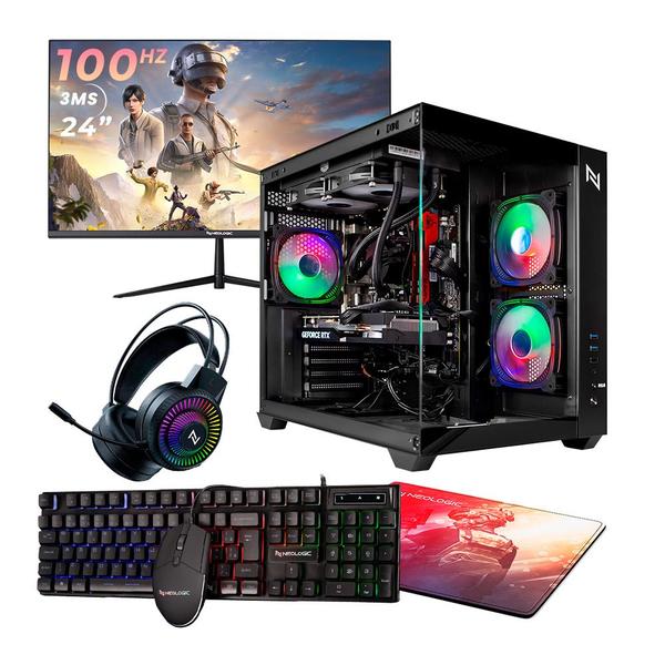 Imagem de Pc gamer completo ryzen 5 5600gt, 16gb 3200mhz (radeon vega 7), ssd 480gb, 500w 80 plus, monitor 24" 100hz - nli87594