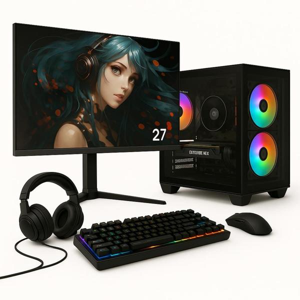 PC Gamer Completo Skill Ryzen 7 5700G, 16GB, RTX 3060 12GB, SSD 512GB M.2, + Monitor 27" IPS 100Hz - SK27007