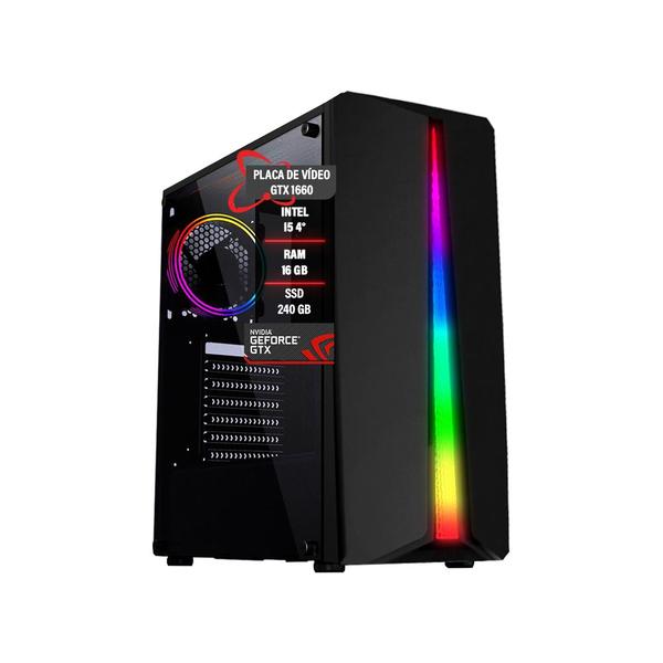 Imagem de PC GAMER I5 4 Memória 16GB DDR3 SSD 240GB GTX 1660