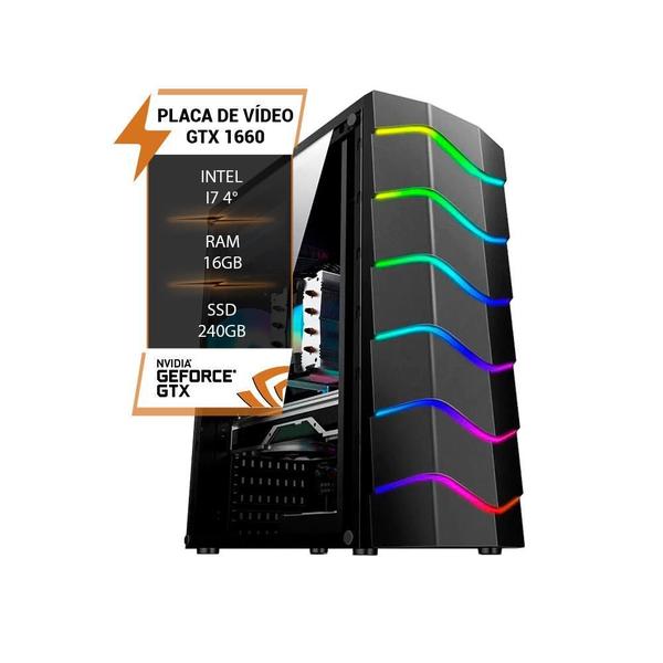 Imagem de Pc Gamer I7 4 Memória 16Gb Ddr3 Gtx 1660 Ssd 240Gb