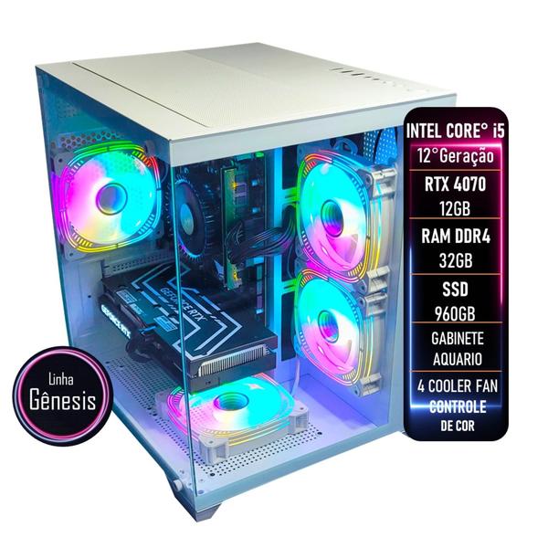 Imagem de PC Gamer Intel Core i5 12 Geração RTX 4070 12GB RAM DDR4 32GB SSD 960GB - ADVANCEDTECH