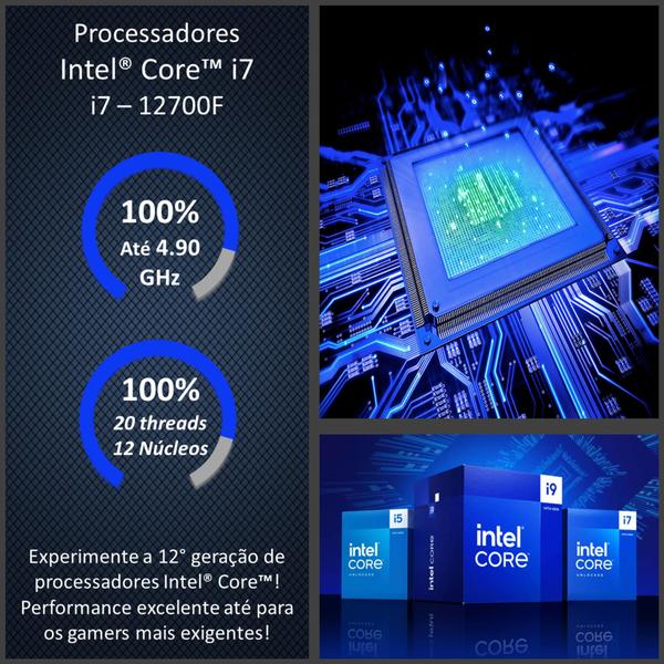 PC Gamer Intel Core i7 12700F RTX 4060 8GB RAM DDR4 32GB SSD 1TB - ADVANCEDTECH Imagem de PC Gamer Intel Core i7 12700F RTX 4060 8GB RAM DDR4 32GB SSD 1TB - ADVANCEDTECH