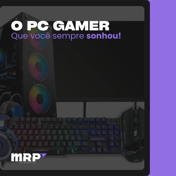 Imagem de PC Gamer MRP Informática Intel Core I5 Memória 16gb SSD 240gb Placa Vídeo GT 730 4gb Fonte 500W Windows 10 Monitor 19 LED