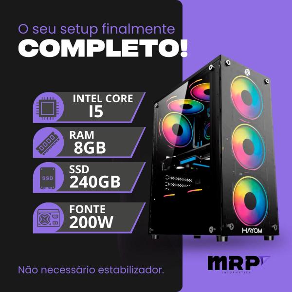 Imagem de PC Gamer MRP Informática Intel Core I5 Memória 8gb SSD 240gb Fonte 200W Windows 10