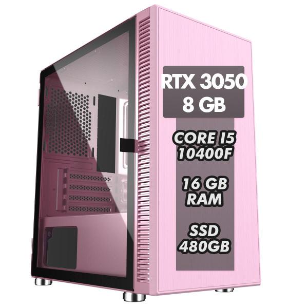 Imagem de PC Gamer Rosa Intel Core I5 10400F 16 GB 480GB RTX 3050 8 GB