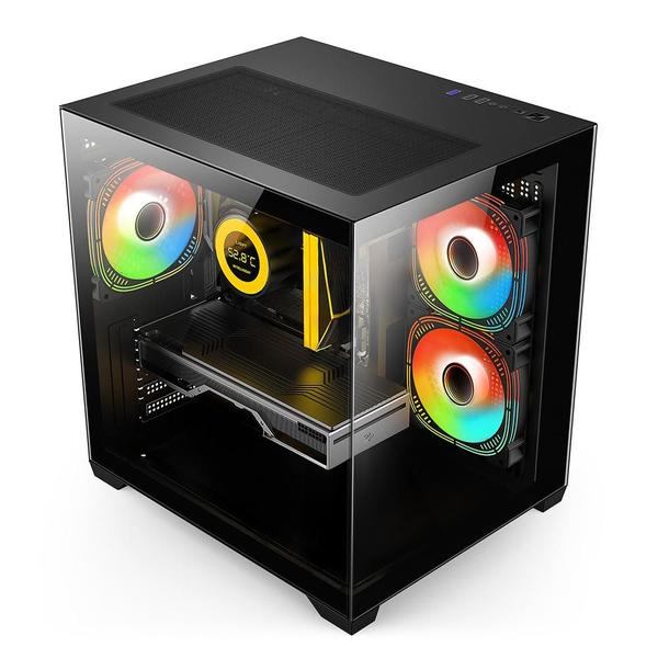 Imagem de PC Gamer Skill Aquarium, AMD Ryzen 5 5600GT, 16GB 3200MHz, Geforce RTX 3060 12GB, SSD 1TB M.2, Fonte 600W 80 Plus, Preto SKA024