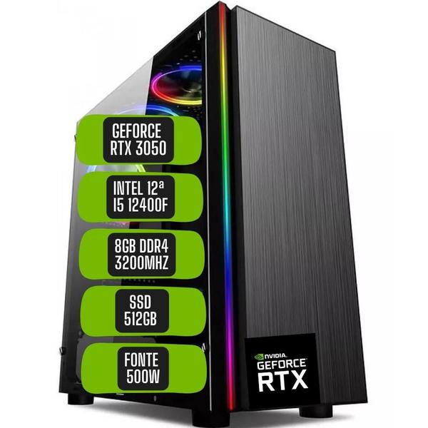 PC Gamer Skill Win Intel 12ª Geração Core i5 12400F 8GB DDR4 Placa de vídeo Geforce RTX 3050 8GB SSD 512GB STL-058 Imagem de PC Gamer Skill Win Intel 12ª Geração Core i5 12400F 8GB DDR4 Placa de vídeo Geforce RTX 3050 8GB SSD 512GB STL-058