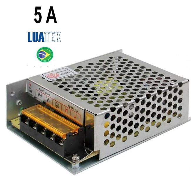 Imagem de Pct 05 Fonte Chaveada 12v x 5a 60w Alimentação P/ Som Cftv