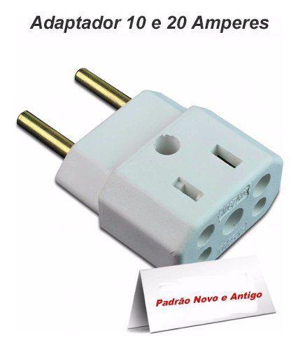 Imagem de Pct 05 Pino Adaptador Plug Universal Bob Tomada 20a Para 10a