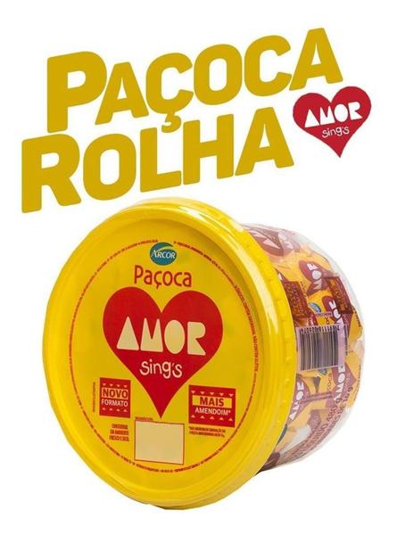 Imagem de Pct 30x16g Paçoca De Amendoim Rolha - Amor Sing's Arcor