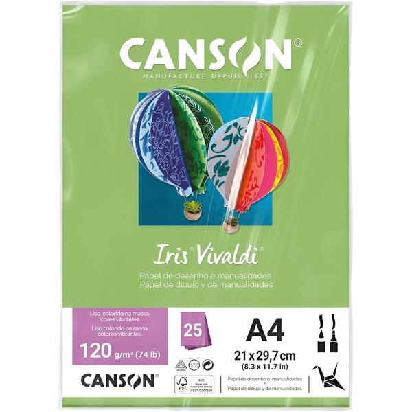 Imagem de Pct Papel Iris Vivaldi 25fls A4 120gr Canson Escolha a Cor