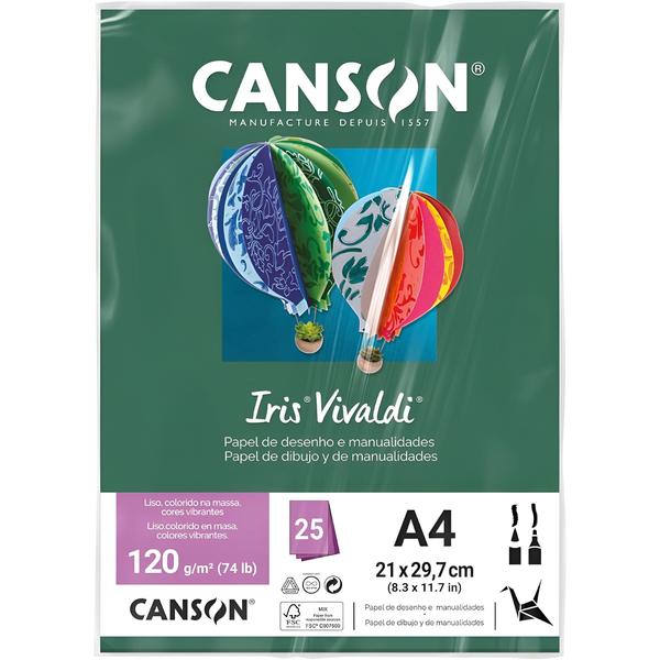 Imagem de Pct Papel Iris Vivaldi 25fls A4 120gr Canson Escolha a Cor